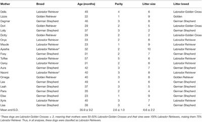 Characterizing Early Maternal Style in a Population of <mark class="highlighted">Guide Dogs</mark>